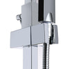 Thermostatic Bar Shower Mixer Valve Bathroom Chrome Twin Head Square Bath Set