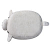 Grey Pig Animal Faux Suede Upholstered Footstool Ottoman Stool Footrest Wood Leg