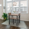 3/4 Piece Dining Table Chair Set Kitchen Wooden Compact Metal Frame 2 or 4 Seat