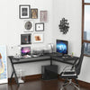 L-Shaped Corner Computer Desk Laptop Workstation PC Table Home Office