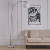 Chic Curved Dome Lampshade Arched Floor Lamp Adjustable Pedal Switch Living Room