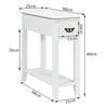 2-Tier End Table Sofa Bedside Table Nightstand Home Office Bookcase W/ Drawer