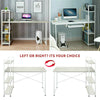 Corner Computer Desk H-shaped PC Laptop Table Home Office Workstation +4 Shelves