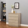 Modern Oak Chest of Drawers 4 Draws Bedroom Furniture Hallway Nightstand Cabinet