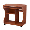 Computer Desk PC Laptop Writing Table Storage Shelf Workstation Wood Cart Wheels