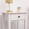 White Bedside Table Cabinet Side End Nightstand w/Drawer&Shelf Storage Bedroom