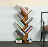 6 Shelf Tree Free Standing Bookshelf Wood Shape Desk Bookcase Display Rack Tree