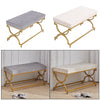 Velvet Upholstered Bench Bed End Seat Pouffe Bedroom Window Seat Gold Legs