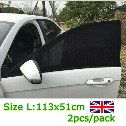 2Pcs Car Sun Shade Cover blind mesh Max UV Protection for Rear front Window Kids