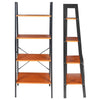 Vintage Metal Ladder Shelving 4 Tier Tall Bookshelf Plant Stand Storage Shelf