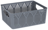 Small Large Plastic Storage Basket Home Kitchen Office Stackable Container Box