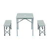 3pc Picnic Table Bench Set Foldable Portable Outdoor Garden BBQ Aluminum Alloy