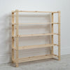 Shoe Rack Storage Unit in Pine 5 Tier Pine Wooden Choice of Sizes