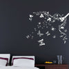 Walplus Wall Sticker Decal Wall Art Butterflies Vine in White Decal Decoration