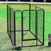 Foldable Pet Play Run Cage Dog Puppy Pen Rabbit Guinea Pig Black Metal Enclosure