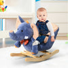 Children Kids Wooden Rocking Horse Rocker Elephant Ride On Toy Gift Seat Songs