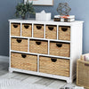Kitchen Dining Cabinet Cupboard Large Sideboard 10 Drawers Basket Home Furniture