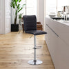 1xBar Stool bar chairs lounge chair leather+ Metall with Backrest gray pink