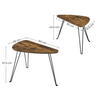 Industrial Nest Tables Set 2 Vintage Side End Coffee Rustic Metal Hairpin Legs