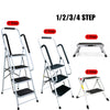 Non-Slip Rubby Mat Tread Ladders 2 Steps Ladder Safety For Work Paint Wall New