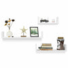 3 U Shaped Floating Wooden Shelves Wall Mounting Shelf Storage Display Book Unit