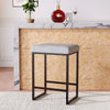 Breakfast Bar Stool Industrial Kitchen Counter Barstool PU Leather Padded Seat