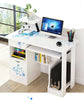 Small Computer Kids Desk Table Drawer Shelves Office Home Corner Writing White