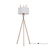 Metal Tripod Floor Lamp 190cm Tall Light Large Fabric Lampshades Home Lighting
