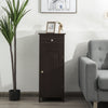 Bathroom Storage Cabinet Floor Standing Wooden Cupboard w/ Single Door & Drawer