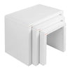 High Gloss Nest of 3 Coffee Tables Side End Table Set Living Room Furniture 40mm