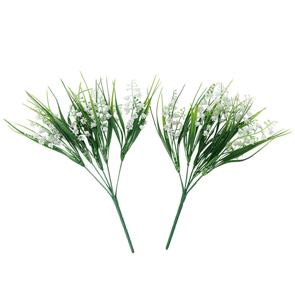 2 Bouquet Lily of The Valley Artificial Flower Floral Posy Home Garden DIY Decor