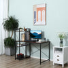 Industrial Large Office Desk Metal Vintage Writing Computer Table Shelf Shelves