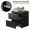 Modern Bedside Table Cabinet with 2 Drawers Nightstand Bedroom White Black NEW