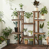 Rectangular Multi-Tiered Solid Wood Plant Flower Stand Heavy Duty Display Shelf