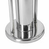 CHROME FREE STANDING STAINLESS STEEL TOILET ROLL HOLDER AND TOILET BRUSH STAND