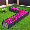 Garden Metal Planter Raised Grow Bed Vegetable Elevated Flower Trough Herb Box