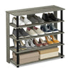 Furinno Turn-N-Tube Multi Tiers Shoe Storage Rack Espresso/Black and Grey/Black