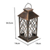 Waterproof LED Solar Lantern Light Powered Hanging Outdoor Garden Candle Lamp