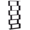 6 Tier S Shape Bookshelf Storage Display Stand Modern Z-Shelf Wooden Book Shelve