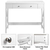 CONSOLE TABLE W/ 2 DRAWERS STORAGE SHELF WOOD HALLWAY LIVING ROOM FURITURE WHITE