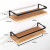 2pcs Rustic Industrial Pipe Wall Floating Shelf Wooden Storage shelves Unit new