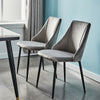 2X Grey/ blue Velvet Dining Chairs Kitchen Dining room Restaurant Chair Family