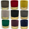 Round Ottoman Storage Pouffe Stool Soft Velvet Footstool Dressing Vanity Chair