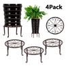 4pcs Plant Pot Stand Flower Display Shelf Garden Balcony Outdoor Indoor Bronze
