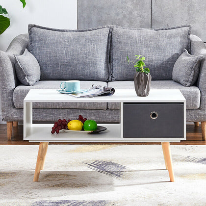 Modern Coffee Table End Table TV Unit with Drawer Lounge Living Room Furniture