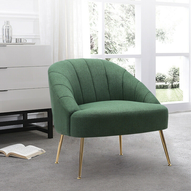 Scallop Shell Chair Green Fabric Small Scallop Shell Chair Armchair Wing Back Bucket Seat ...