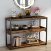 Industrial Style Console Table Storage Unit Shelf Bookcase Hallway Living Room
