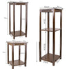 Chinese Style Side Table Vintage Bedside Cabinet Rustic Phone Plant Stand Shelf