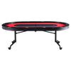 10 Player Oval Foldable Poker Table Casino Blackjack Texa Holdem Table 90"