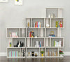 3/4/5/6 Tier S Shape Bookcase Bookshelf Free Standing Shelving Storage Unit Rack